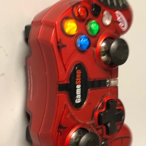 Red Game Stop Mad Catz 2.4Ghz Wireless Controller for PS2 - Picture 9 of 14
